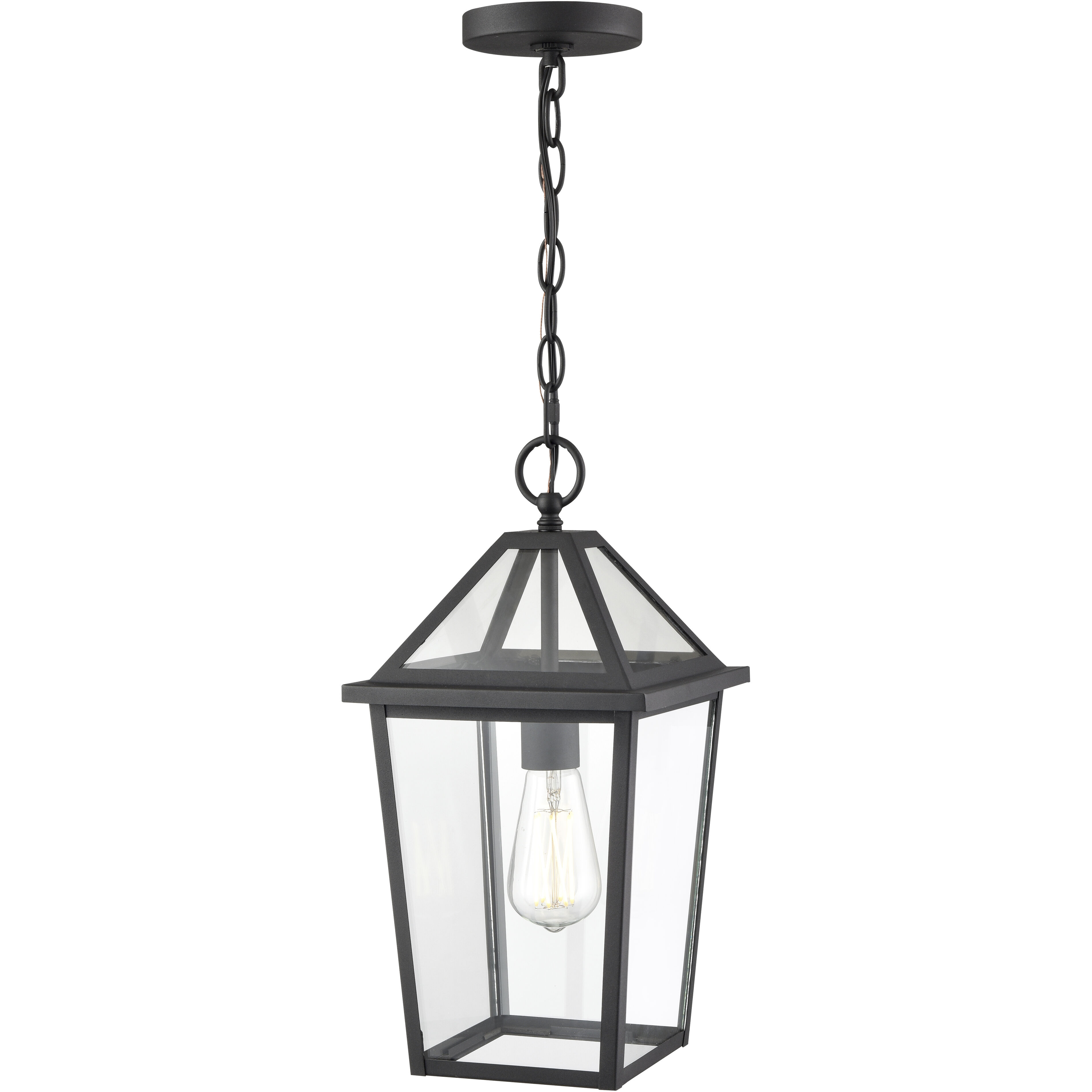 Eston 1 Light 8.25 inch Textured Black Outdoor Hanging Lantern